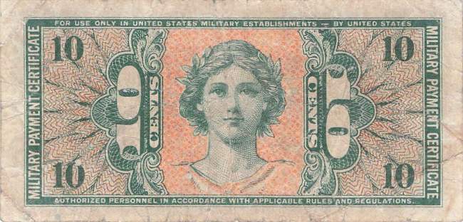 USA MPC Series 541 p.M37 10 Cents 1958 F
